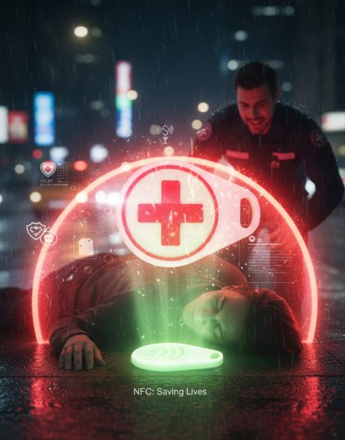 Bild von 💥 Dein Leben. Deine Sicherheit. Dein NFC Notfallanhänger. 💥
